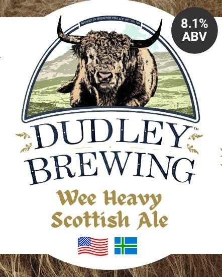 Wee Heavy Scottish Ale — 8.1% ABV craft beer from Dudley Brewing, Wilton NH