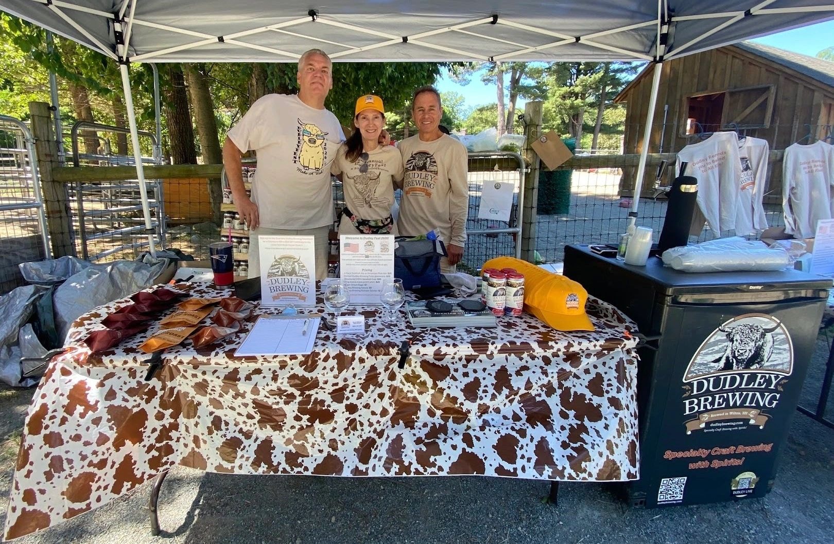 Dudley Brewing vendor booth at an outdoor event